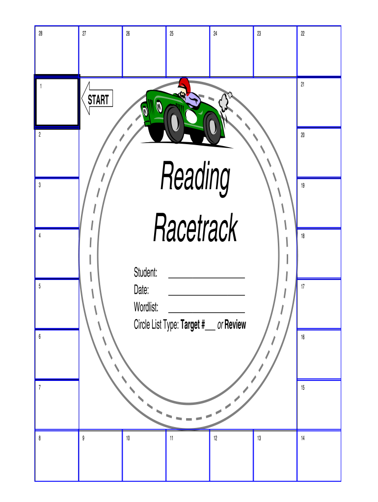 Get and Sign Reading Racetrack  Form