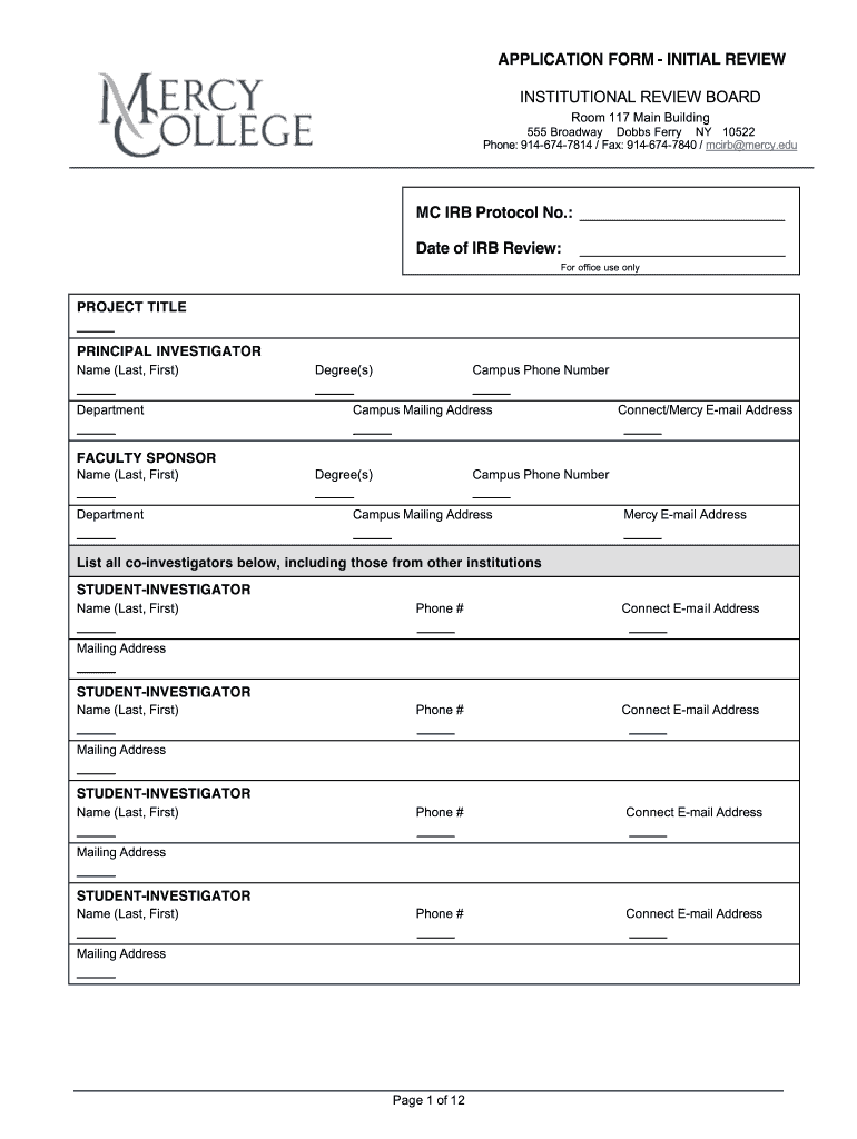 Form Initial Review