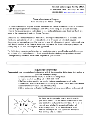 Ymca Canandaigua  Form