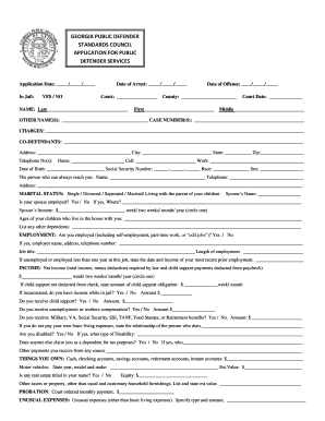 Application for Services in English Georgia Public Defender Council Lmjc  Form