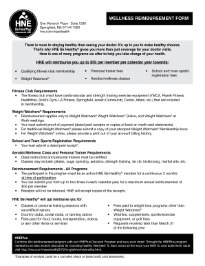 Hne Reimbursement Forms