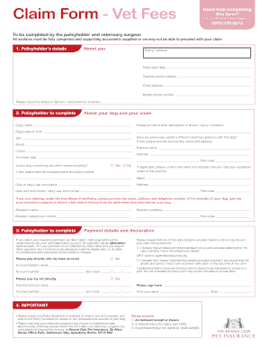 Get and Sign Kennel Club Insurance Claim Form