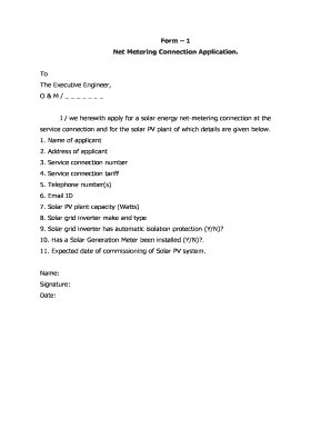 Tneb Net Metering Application Form 1