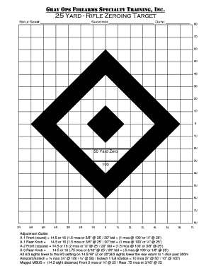 50 Yard Zero  Form