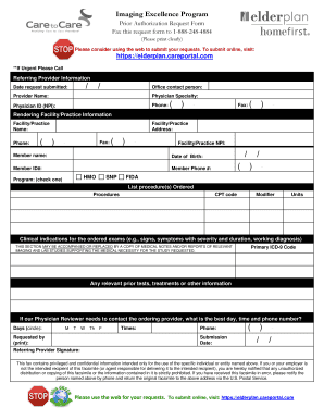 Elderplan Prior Auth Form