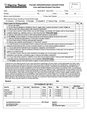 Harris Teeter Vaccine Consent Form