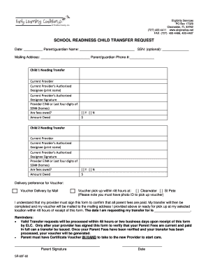 Elc Pinellas Transfer Form