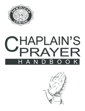 American Legion Chaplains Prayer Book  Form