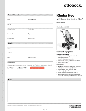 Kimba Neo Order Form