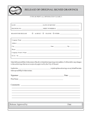  Drawing Release Form 2004