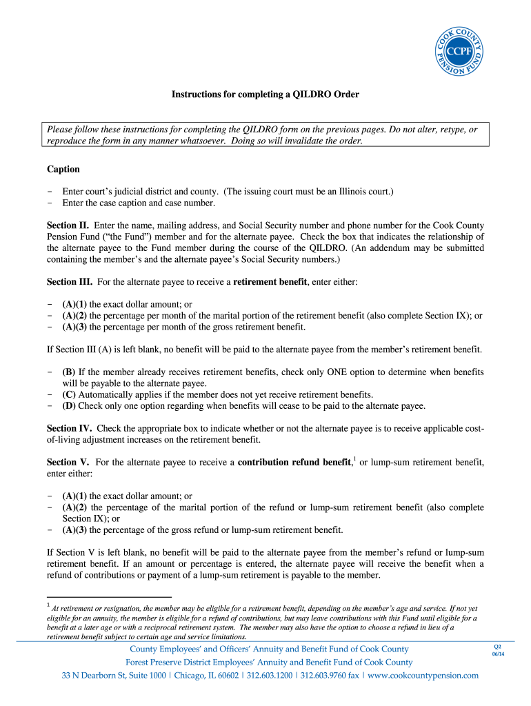  QILDRO Court Order  Cook County Pension Fund 2014