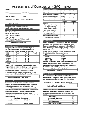 Sac Concussion  Form