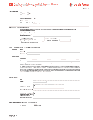 Iso DOC 107 Vodafone Form