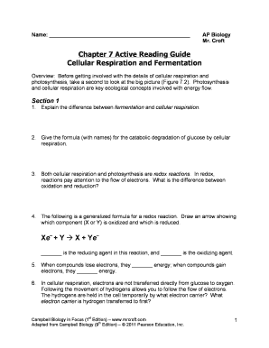 Campbell Biology Study Guide PDF  Form