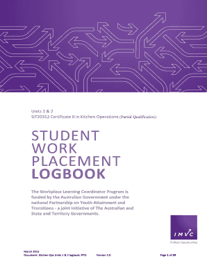 Placement Logbook Example  Form