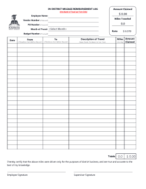 FDF in District Mileage Form V Kckps