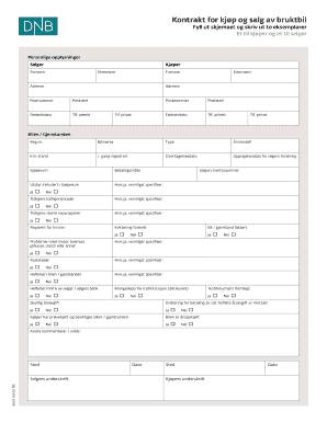 Kj Pekontrakt Bil  Form