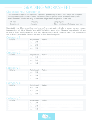 Pardot Grading Worksheet  Form