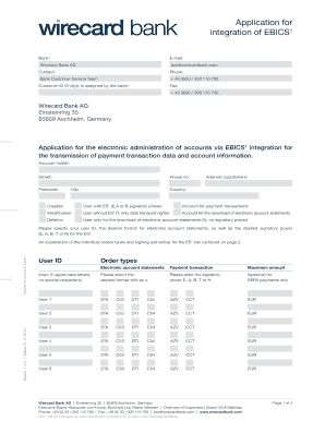 Wirecard Bank Ag Statement  Form