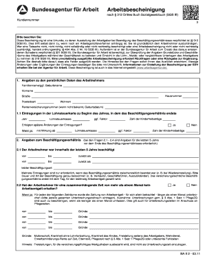 Arbeitsbescheinigung Form