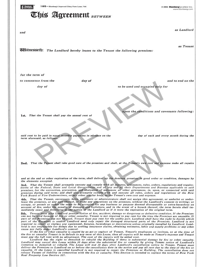 Blumberg A185  Form