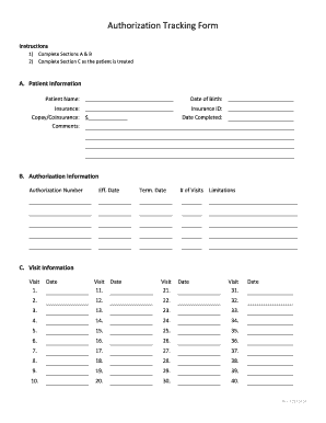 Authorization Tracking Form Physicians Advantage Services Physiciansadvantage