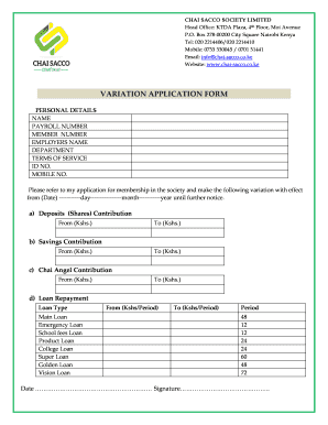  Chai Sacco Forms 2015-2024