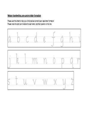 Nelson Handwriting PDF  Form