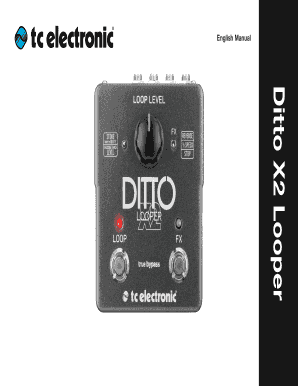 Tc Electronic Ditto Looper Manual  Form
