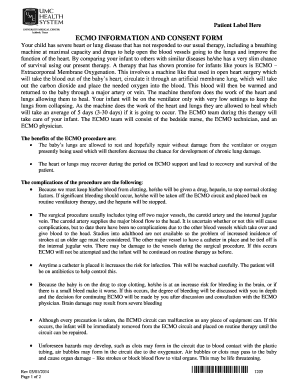 Consent Form for Ecmo