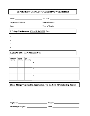 Catalytic Coaching Forms