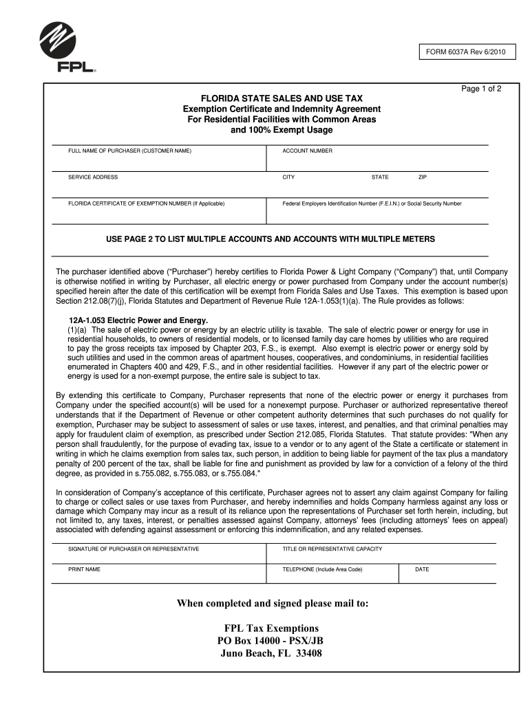 Common Use Tax Exempt Form Rev 6 2010doc