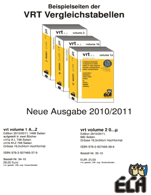 Vrt Comparison Table Volume 2  Form