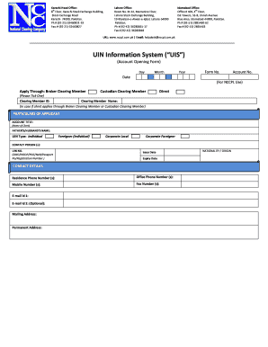 Nccpl Uis  Form