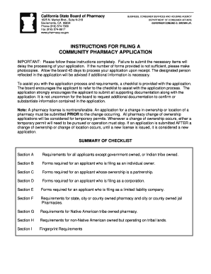 PHY Application Packet California State Board of Pharmacy CA Gov  Form