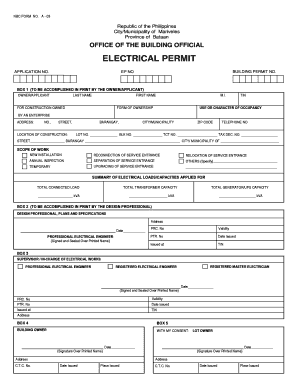 Electrical Permit Form