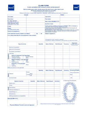 Henner Reimbursement Form