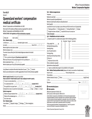 compensation qld signnow pdffiller workcover