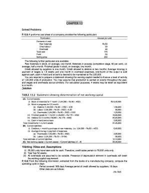 A Proforma Cost Sheet of a Company Provides the Following Particulars