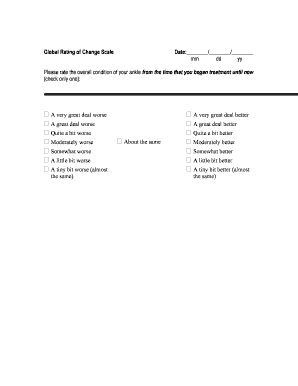 Global Rating of Change Scale PDF  Form