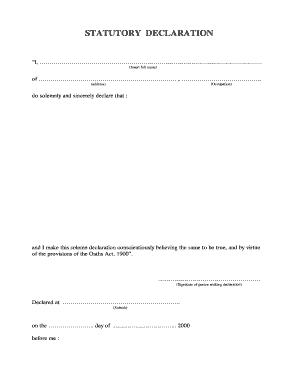 Stat Dec  Form