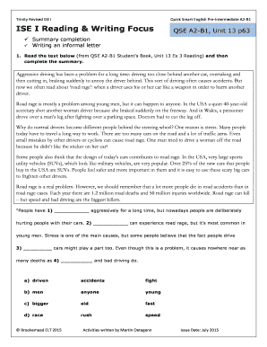 Quick Smart English A2 B1 PDF  Form