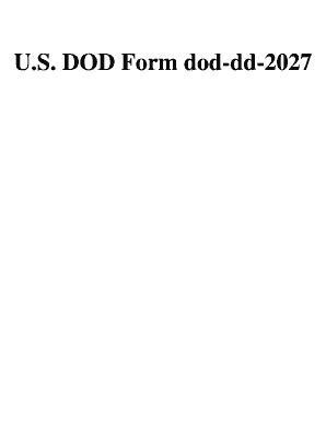 Dd 2027  Form