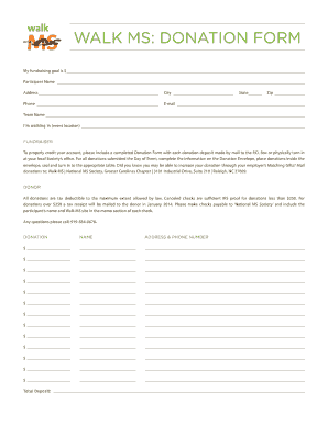 Ms Donation Form