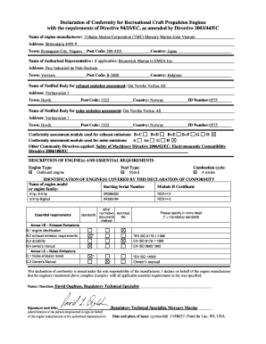 Declaration of Conformity Outboard 8, 9 9 Jun 11 DOC