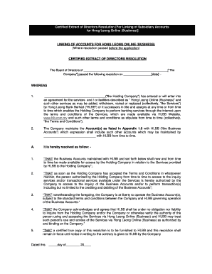 Hong Leong Bank Resolution  Form