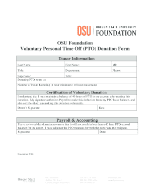 Pto Donation Form