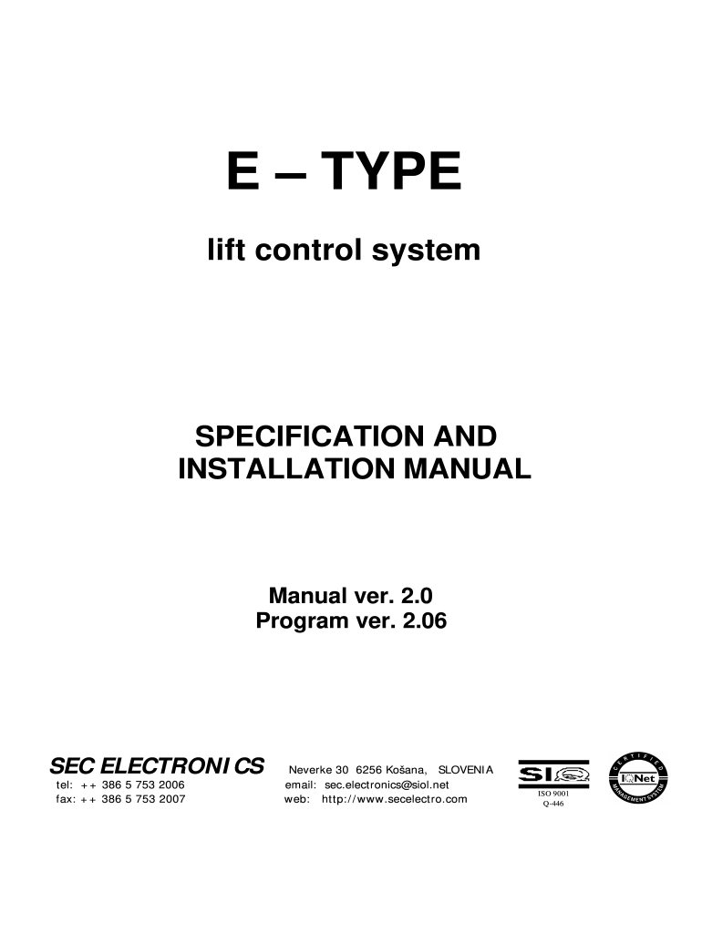 Sec Electronic E Type  Form