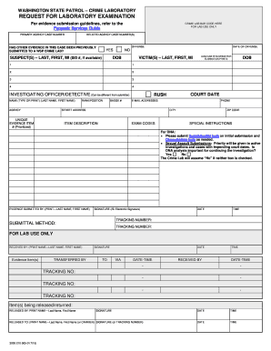 Wsp Crime Lab Request  Form