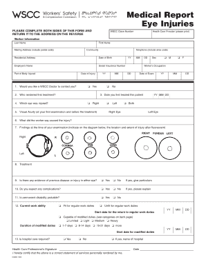 Sample Medical Report of Eye Patient  Form